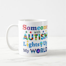 Någon med AUTISM Ljus Up My WORLD Kaffemugg