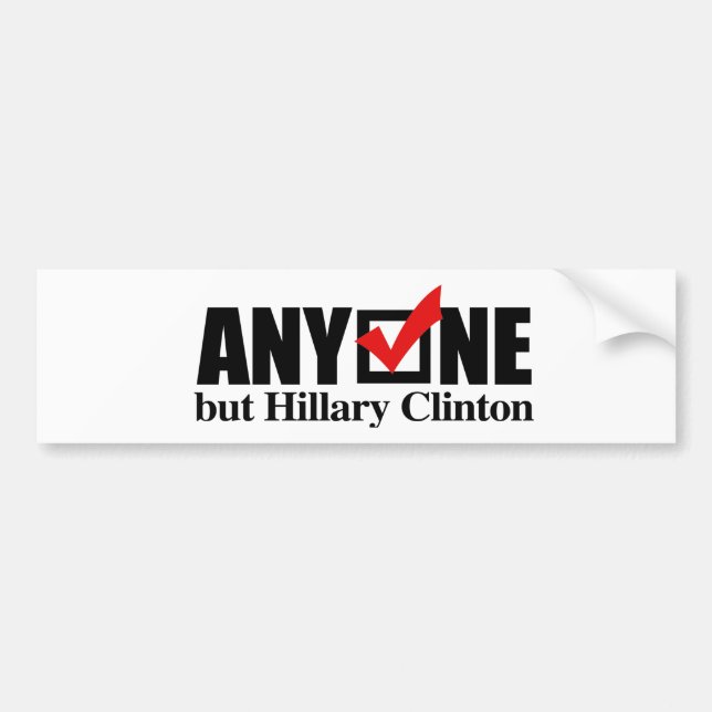 Någon men Hillary Clinton - Anti-Hillary - .png Bildekal (Framsidan)