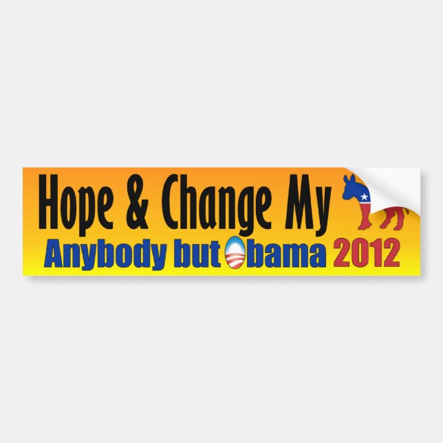 Någon men Obama 2012 - Anti Obama Bildekal (Framsidan)