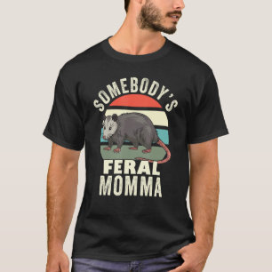 Någon s Feral Momma Mor Retro Feral Cat Mamma T Shirt
