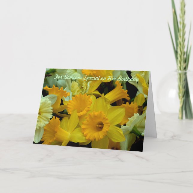 Någon som är speciellt på henne födelsedag kort (Framsida)