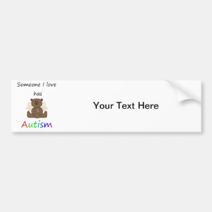 Någon som jag älskar, har autism (pojkebjörnen) bildekal