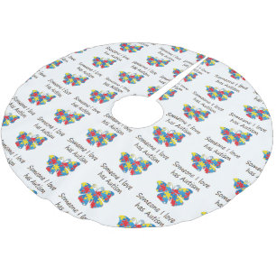 Någon som jag älskar, har (mång-) autism, julgransmatta borstad polyester