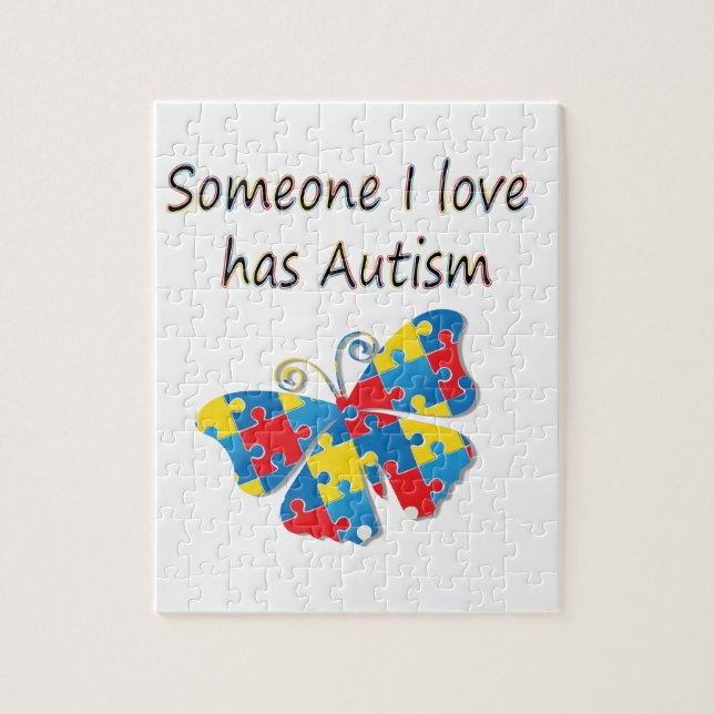 Någon som jag älskar, har (mång-) autism, pussel (Vertikal)