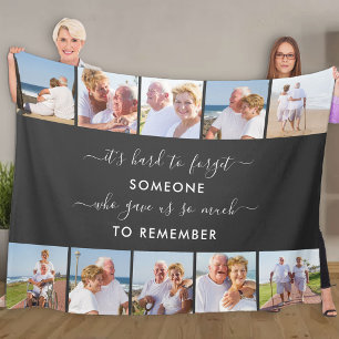 Någon som kommer ihåg 10 Memory Photo Collage Bl Fleecefilt