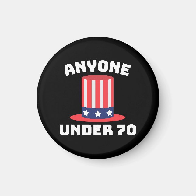 Någon under 70 för USA:s president 2024 Roligt Magnet (Framsidan)