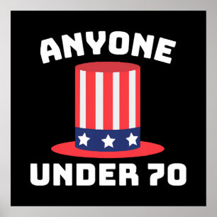 Någon under 70 för USA:s president 2024 Roligt Poster