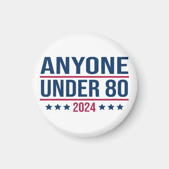 Någon under 80 2024 Roligt presidentval rösta Magnet (Framsidan)