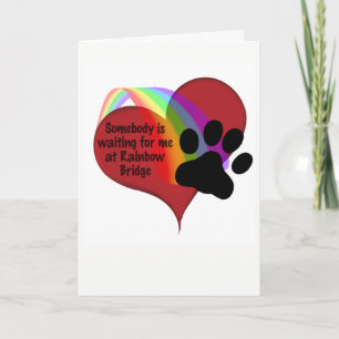 Någon väntar på mig på Rainbow Bridge Cat Kort