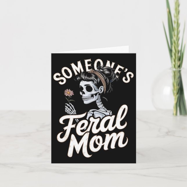 Någons vilda mammas skelett vildblomma dödskalle kort (Framsida)