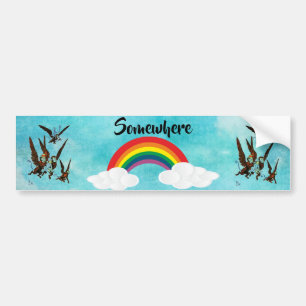 Någonstans Bumper Sticker Bildekal