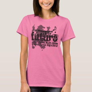 Någonstans i den framtida damskjortan (med lejont) t shirt