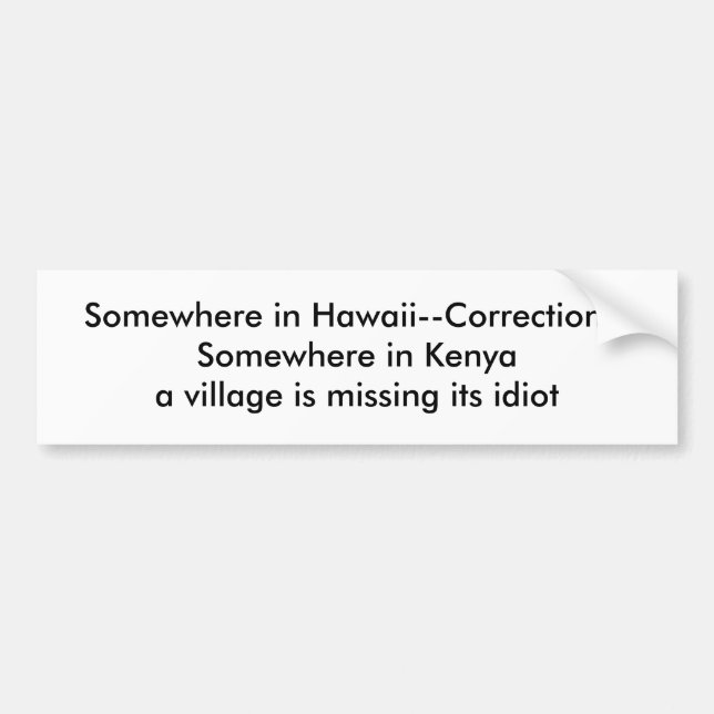 Någonstans i Hawaii--Korrigering--Någonstans i K… Bildekal (Framsidan)