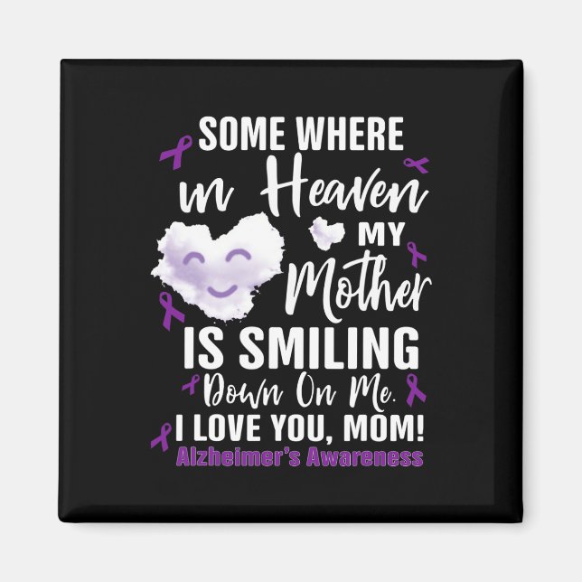 Någonstans i himlen ler min mor ner magnet (Framsidan)