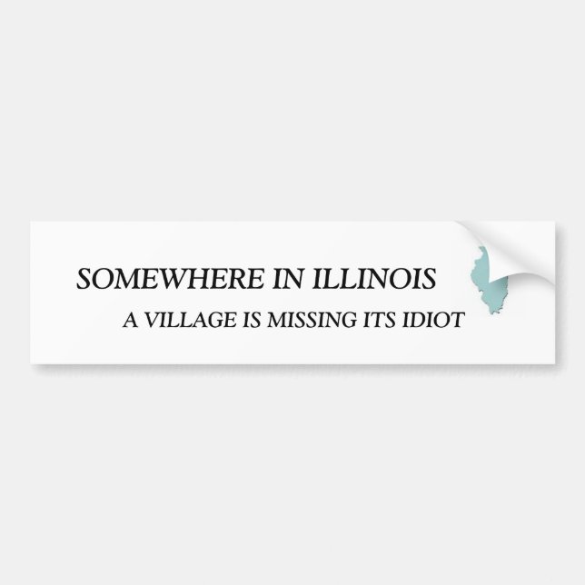 NÅGONSTANS I ILLINOIS, ÄR EN BY M… BILDEKAL (Framsidan)