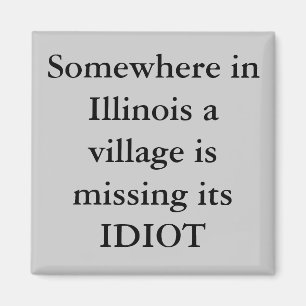 Någonstans i Illinois är en by saknat dess… Magnet