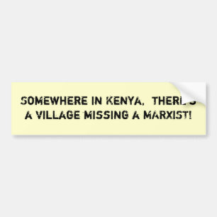Någonstans i Kenya, finns det en vil…, - Bildekal