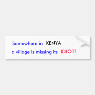 Någonstans in, är KENYA, en by saknade dess,… Bildekal