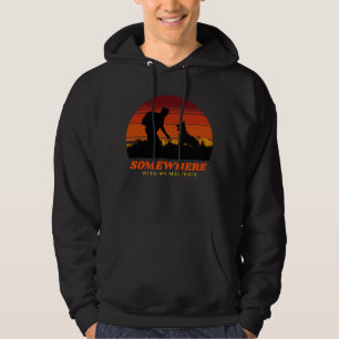 Någonstans med min Malinois Manar utomhus Hoodie