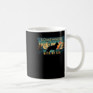 Någonstans med min tyska Shepherd Vintage Stic Kaffemugg