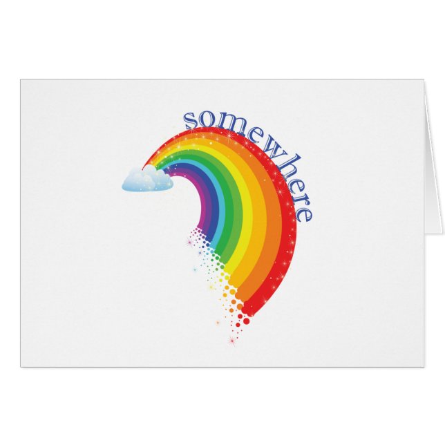 Någonstans över regnbågen hälsningskort (Framsidan Horizontal)