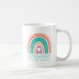 Någonstans Över Regnbågen Modern Chic Färgrik Kaffemugg