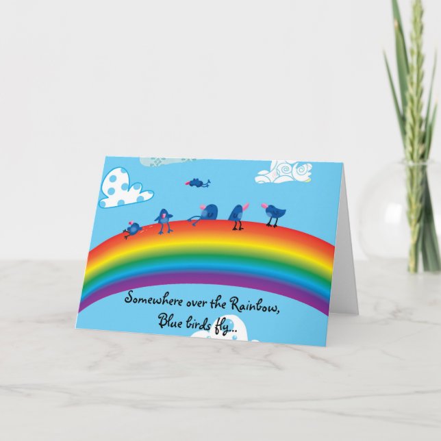 Någonstans över regnbågen tack kort (Framsida)