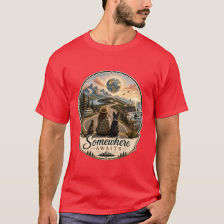 Någonstans Väntar Scenisk Resäventyr T-Shirt