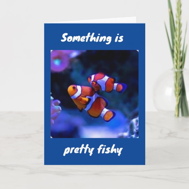 NÅGONTING ÄR "FISHY" "50:e" BIRTHDAY HUMOR Card Kort (Framsida)