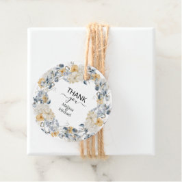 NÅGONTING BLUE BLOMMIGT WEDDING-favoritMärkre Gåvor Etiketter
