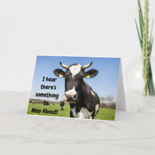 NÅGONTING FÖR "MOO ABOUT" ***21st** BIRTHDAY Kort