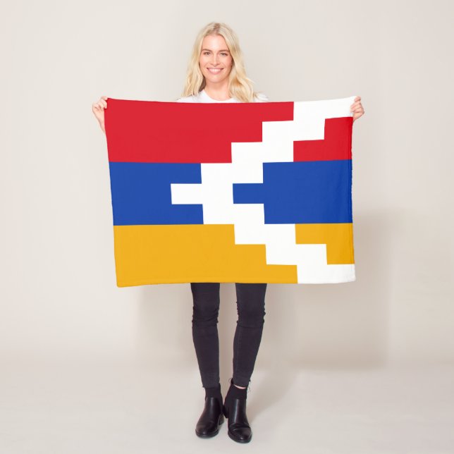 Nagorno-Karabach flag Fleecefilt (På plats)