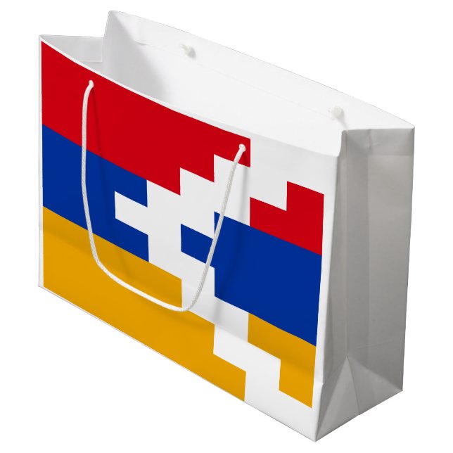Nagorno-Karabach flagga (Framsidan Vinklad)