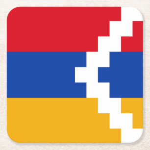 Nagorno-Karabach flagga Underlägg Papper Kvadrat