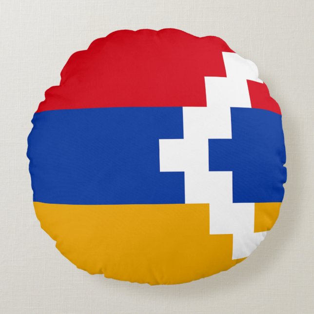 Nagorno Karabakh Flagga Rund Kudde (Framsidan)