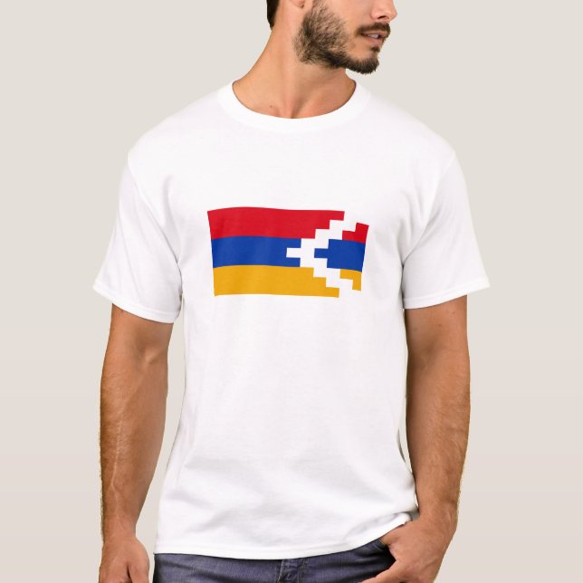 Nagorno Karabakh Flagga T Shirt (Framsida)