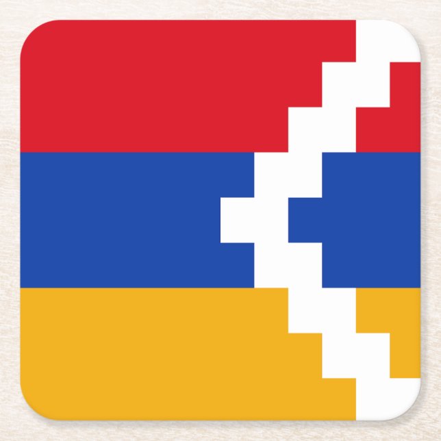 Nagorno Karabakh Flagga Underlägg Papper Kvadrat (Framsidan)