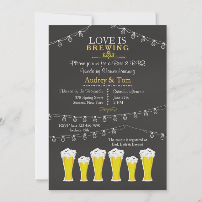 Något är anpassat till Brewing Inbjudningar (Framsida)