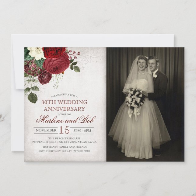 NÅGOT ÅR - Bröllopsjubileumsinbjudan Inbjudningar (Framsida)