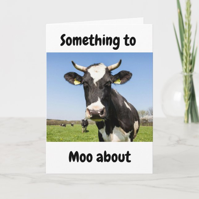 NÅGOT ATT *MOO OM* NYTT JOBB KORT (Framsida)