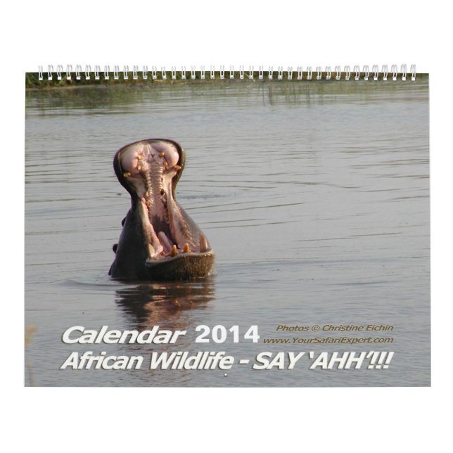 Något att säga "AHH"!!! Afrikansk djurlivkalender Kalender (Omslag)