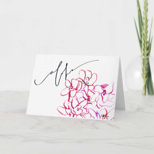 Något att säga "Aloha" med den tomma tropiska Kort (Framsida)