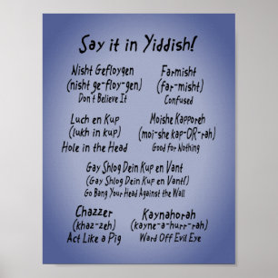 Något att säga det i Yiddishaffisch Poster