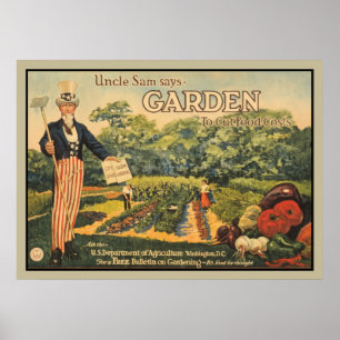 Något att säga för Uncle Sam: trädgården som Poster