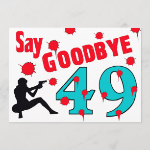 Något att säga Goodbye till 50th födelsedagfirande Inbjudningar