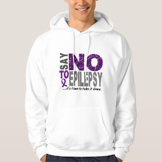 Något att säga INTE till epilepsi 1 Sweatshirt Med Luva (Framsida)