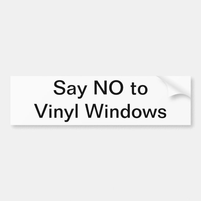 Något att säga INTE till vinylen Windows Bildekal (Framsidan)