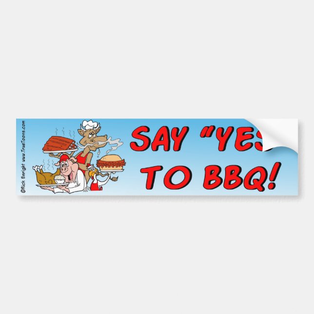 NÅGOT ATT SÄGA JA TILL BBQ! Bildekal (Framsidan)
