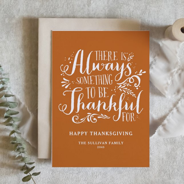 Något att vara tacksam för Orangens Thanksgiving Julkort (Skapare uppladdad)