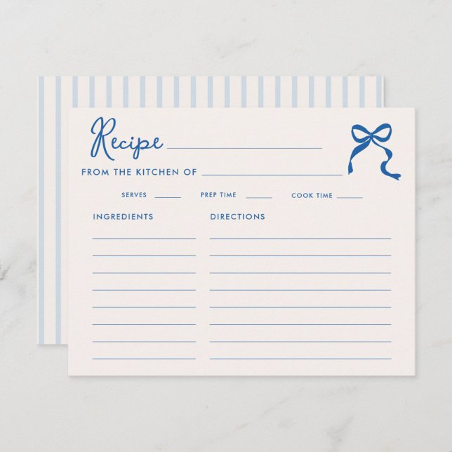 Något Blå Snörlig Ram Slinga Bröllopsfest Tilläggskort (Fram/baksida)